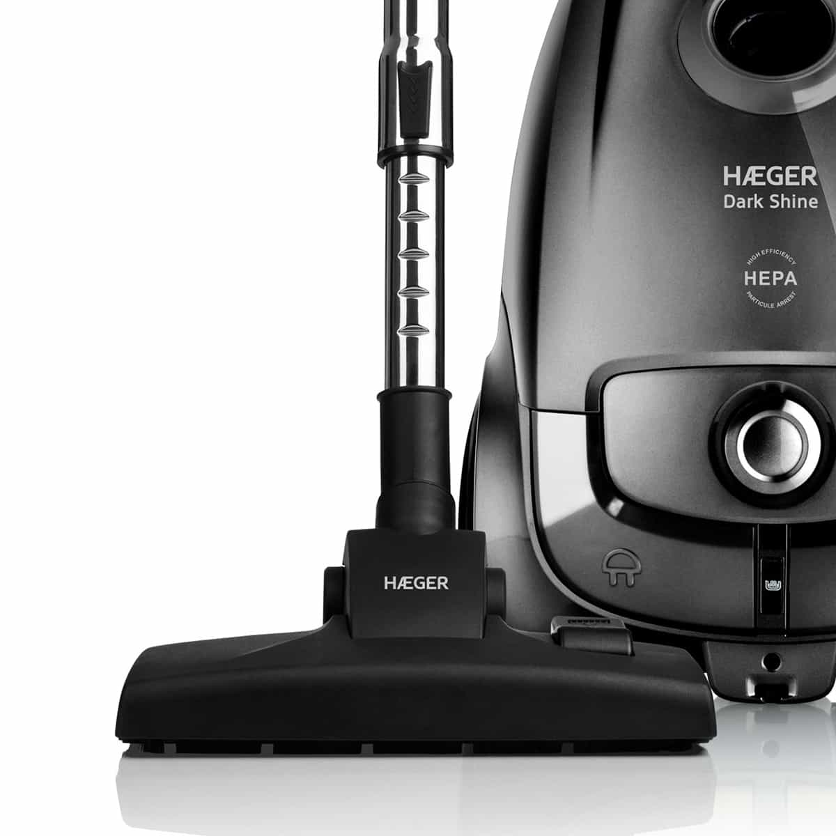 Aspirator cu sac HAEGER DARK SHINE, Putere 750 W, Filtru HEPA, Tub telescopic metalic, Negru [1]
