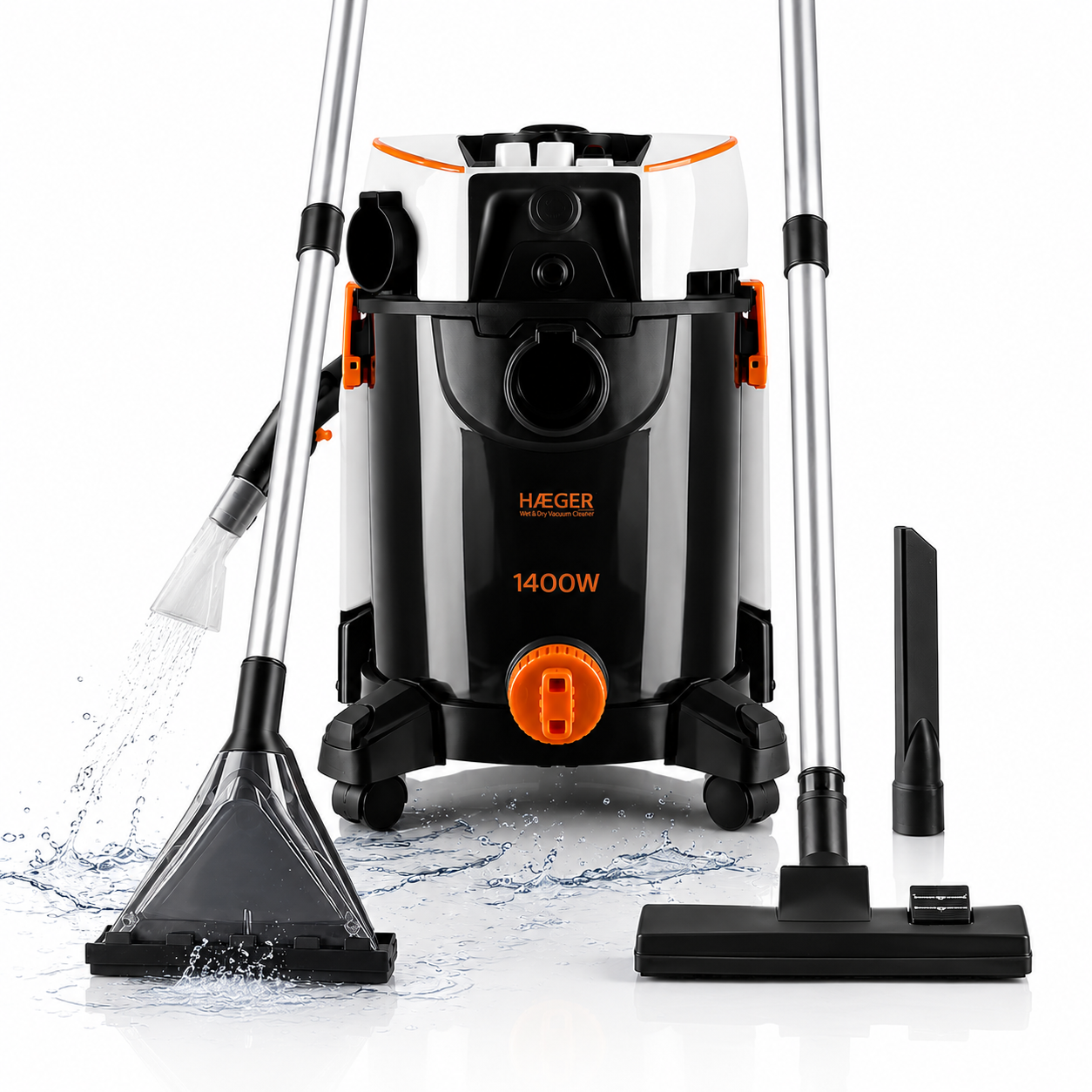 Aspirator cu spalare prin injectie - extractie HAEGER ULTRA CLEAN, putere 1400W, rezervor apa curata 4 litri, Apa murdara 20 litri, lungime cablu 3 metri, pentru covoare, canapele, textile, saltele, N [6]