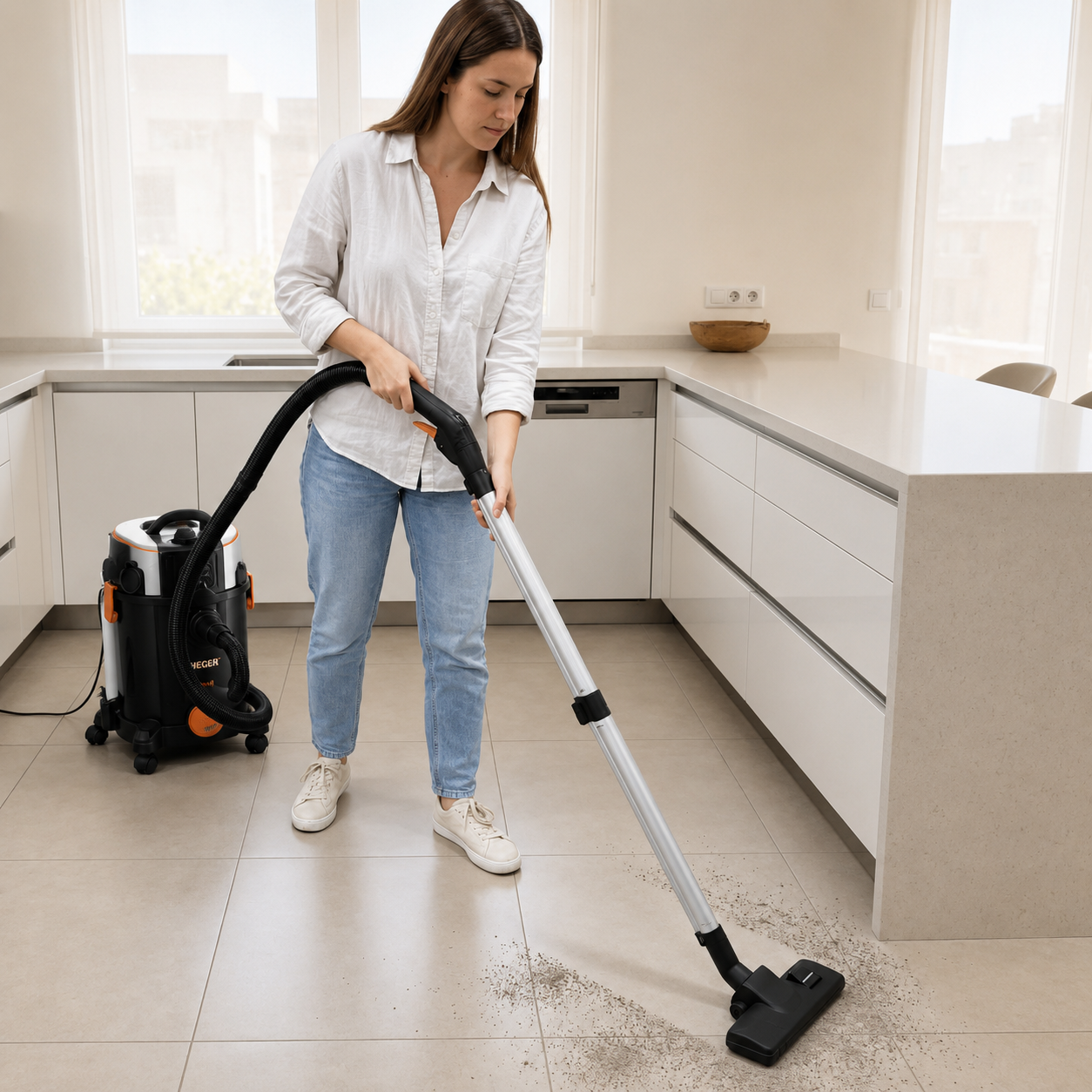 Aspirator cu spalare prin injectie - extractie HAEGER ULTRA CLEAN, putere 1400W, rezervor apa curata 4 litri, Apa murdara 20 litri, lungime cablu 3 metri, pentru covoare, canapele, textile, saltele, N [2]
