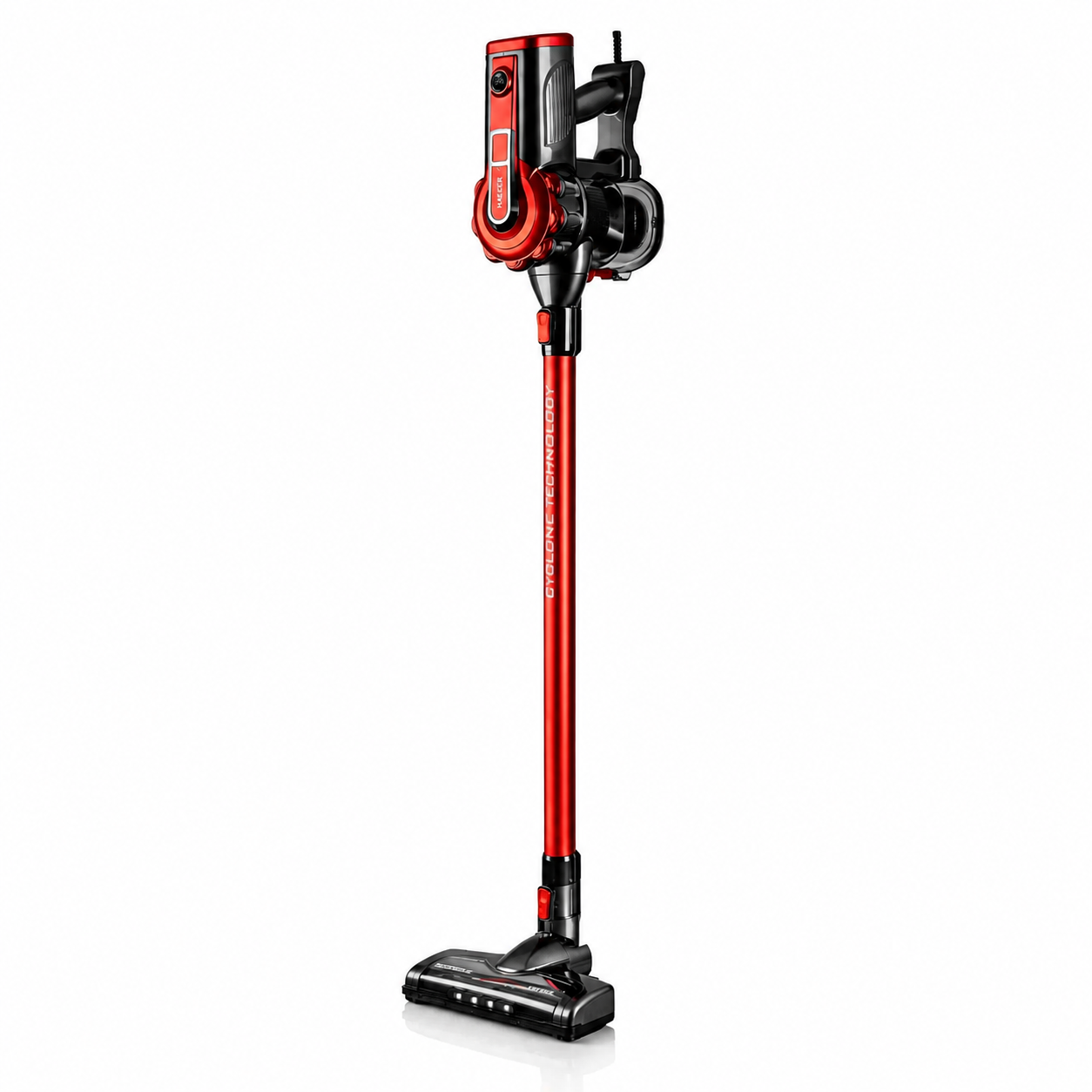 Aspirator vertical cu fir HAEGER VENUS PLUS, Putere 600W, filtrare ciclonica, recipient detasabil 500ml, nivel zgomot redus, perie pentru animale de companie, Lungime cablu 5m, Rosu metalizat [3]