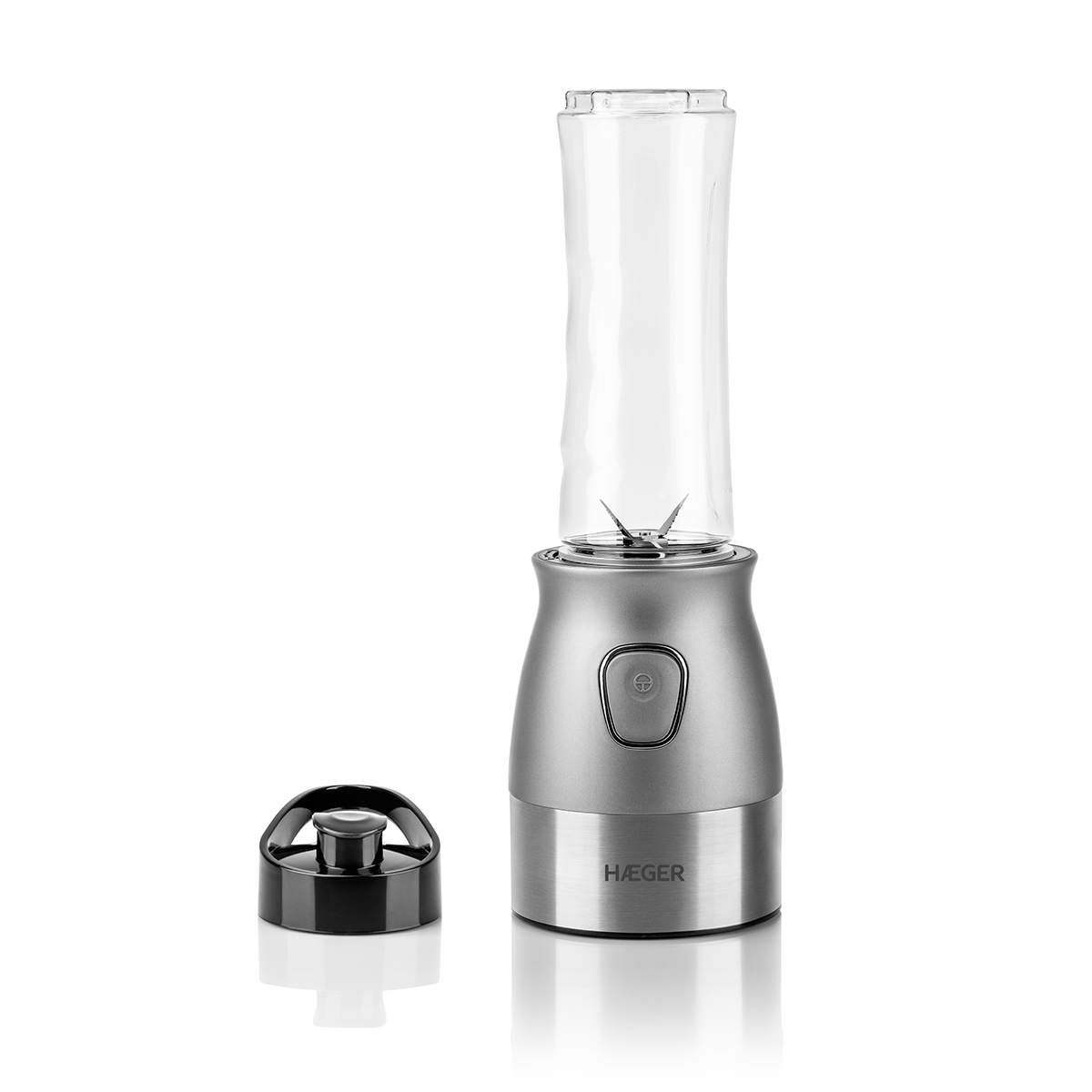 Blender si tocator HAEGER PERFECT COMBO 2 in 1, Putere 500 W, Pahar 600 ml, Bol sticla 2 L, 4 Lame din inox, Argintiu [2]