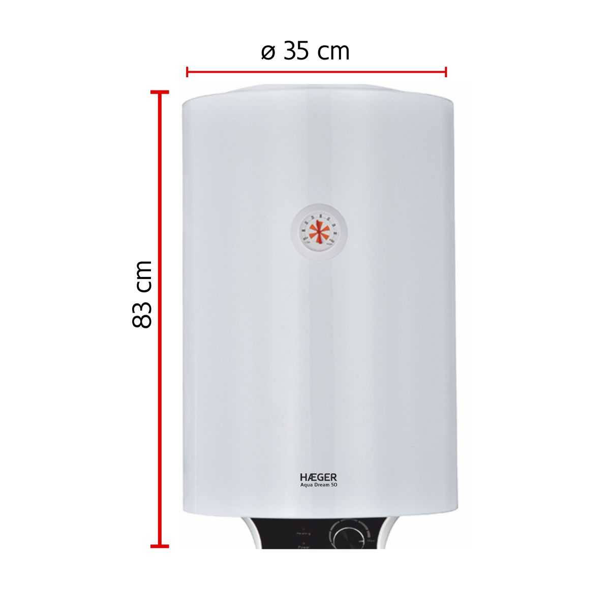 Boiler electric HAEGER AQUA DREAM 50, Capacitate 50 L, Putere 1500 W, Termostat reglabil, Montare pe perete [1]