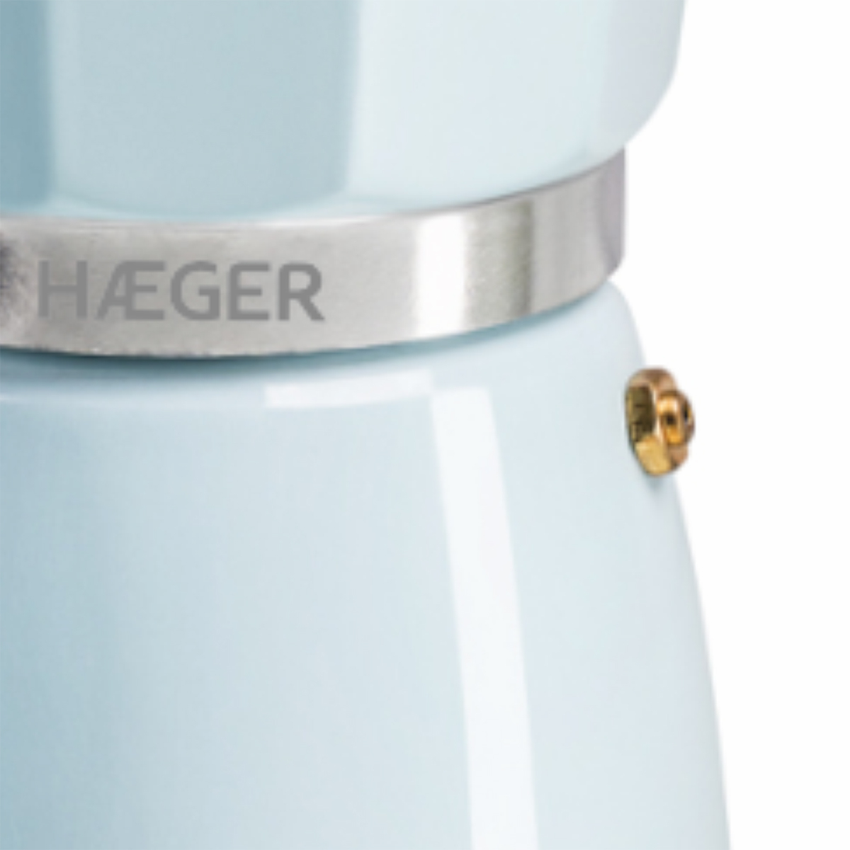 Cafetiera Moka HAEGER MOKA POT 6, Capacitate 6 cesti, Corp din aluminiu, Compatibila cu gaz/electric/vitroceramica, Supapa de siguranta, Albastru [1]
