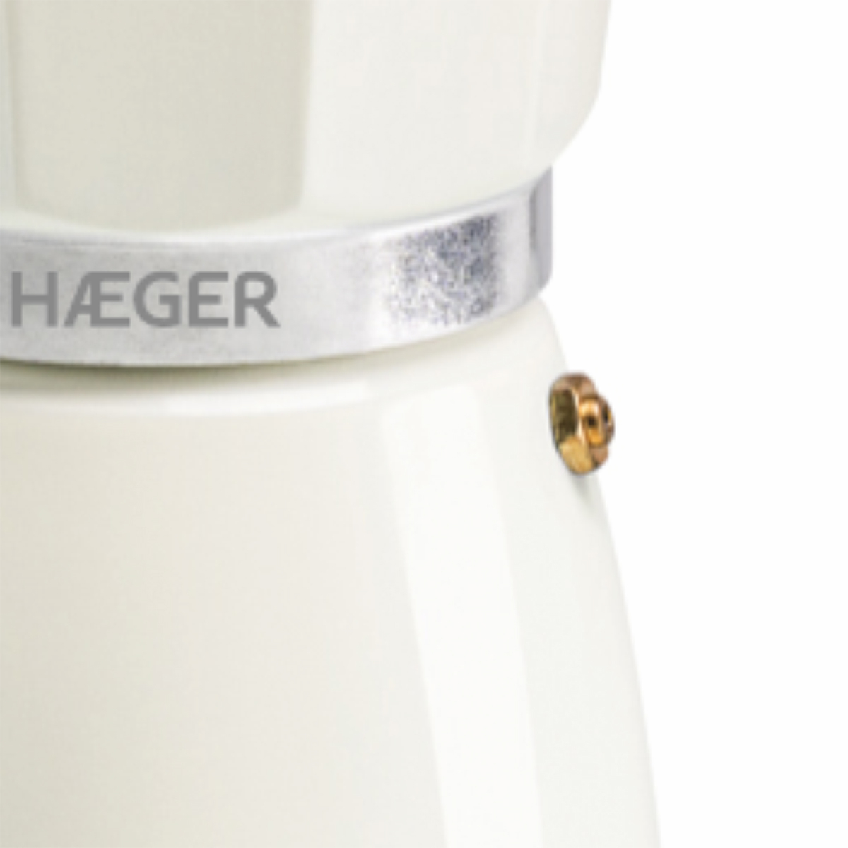 Cafetiera Moka HAEGER MOKA POT 6, Capacitate 6 cesti, Corp din aluminiu, Compatibila cu gaz/electric/vitroceramica, Supapa de siguranta, Bej [1]