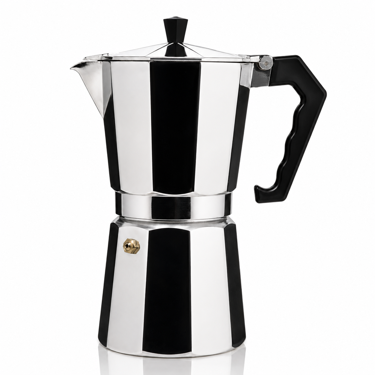 Cafetiera Moka HAEGER MOKA POT 9, Capacitate 9 cesti, Corp din aluminiu, Compatibila cu gaz/electric/vitroceramica, Supapa de siguranta, Argintiu [1]