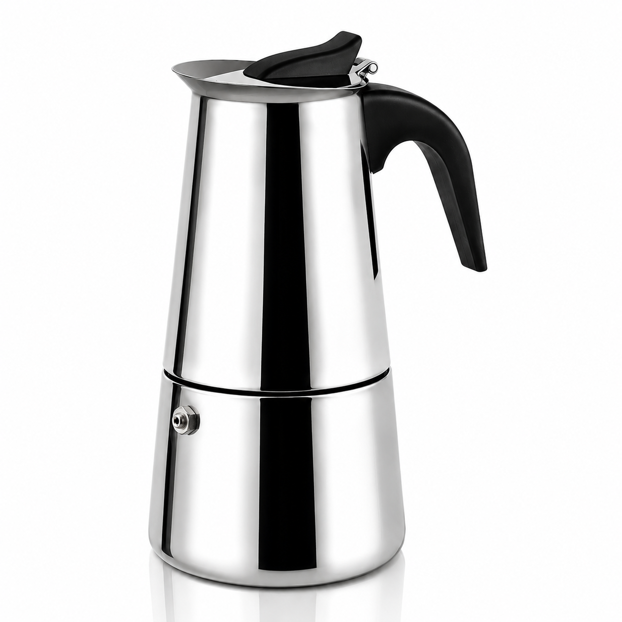 Cafetiera Moka HAEGER SS MOKA POT 10, Capacitate 10 cesti, Corp inox, Piese lavabile la masina de spalat vase, Compatibila cu toate tipurile de plite, Argintiu [1]