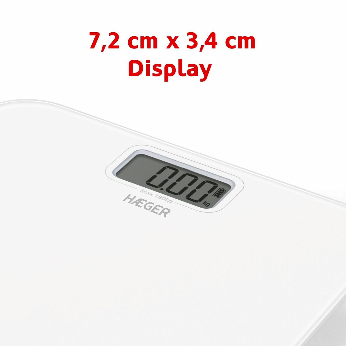 Cantar de baie digital HAEGER KINETIC, Fara baterii, Energie cinetica, Capacitate 180 kg, Diviziune 100 g, Afisaj LCD extra-mare, Oprire automata [2]
