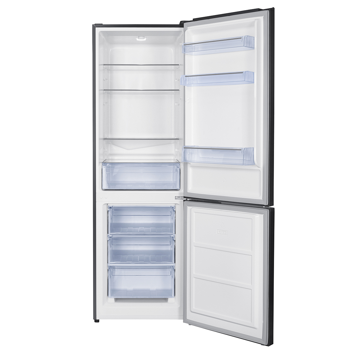 Combina frigorifica HAEGER 320 COMBI, Capacitate 315 L, Clasa E, Congelator jos, Aspect inox, Gri [2]
