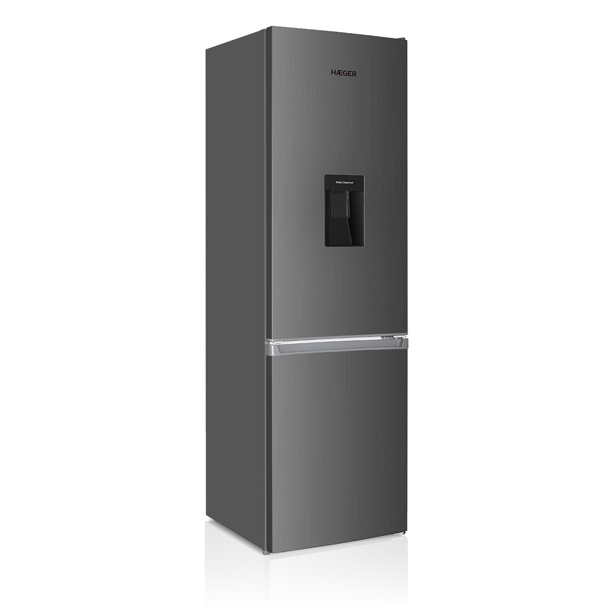 Combina frigorifica HAEGER NORTH POLE 270 COMBI-D, Capacitate 260 L, Clasa E, Congelator jos, Dispenser de apa, Gri [1]
