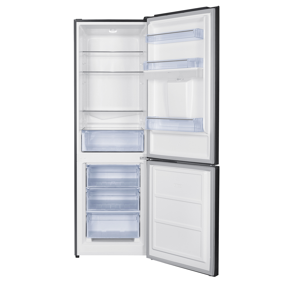 Combina frigorifica HAEGER NORTH POLE 320 COMBI-D, Capacitate 313 L, Clasa E, Congelator jos, Dispenser de apa, Aspect inox, Gri [2]