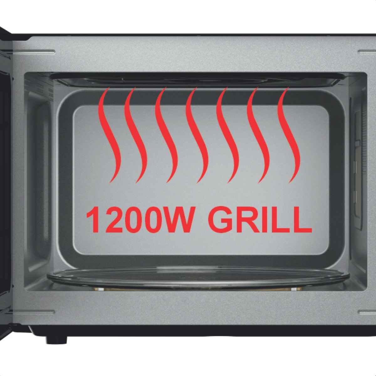 Cuptor cu microunde digital HAEGER MICRO STAINLESS 28, Capacitate 28 L, Putere 1200 W, Functie grill, 8 programe automate, Decongelare, Inox [3]