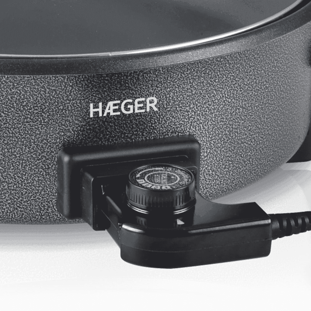 Grill multifunctional HAEGER TOP GOURMET 42, Putere 1500 W, Diametru 42 cm, Adancime 7 cm, Strat antiaderent, 5 trepte pana la 240 grade C [1]
