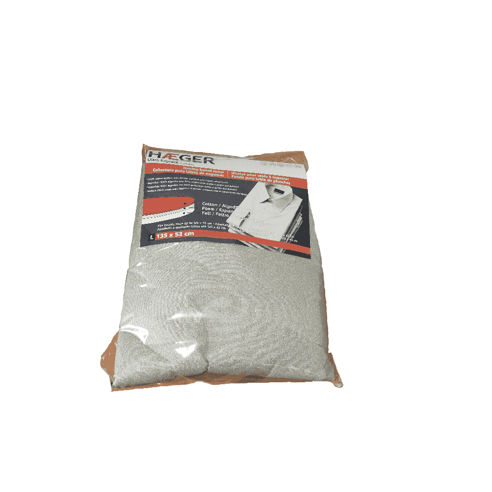 Husa pentru masa de calcat HAEGER ULTRA EXPRESS, Dimensiuni 135x53 cm, Bumbac 100% dublu captusit, Ajustare elastica, Pana la 125x43 cm, Gri [2]
