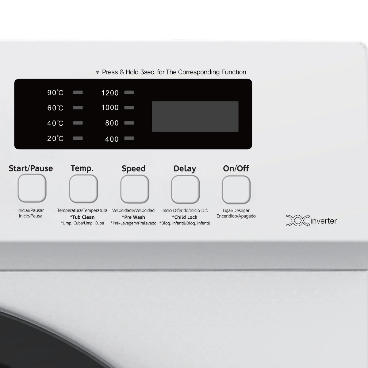 Masina de spalat rufe HAEGER AQUAGENTLE, Capacitate 7 kg, 1200 rpm, Clasa A, Motor Inverter BLDC, Afisaj digital [1]