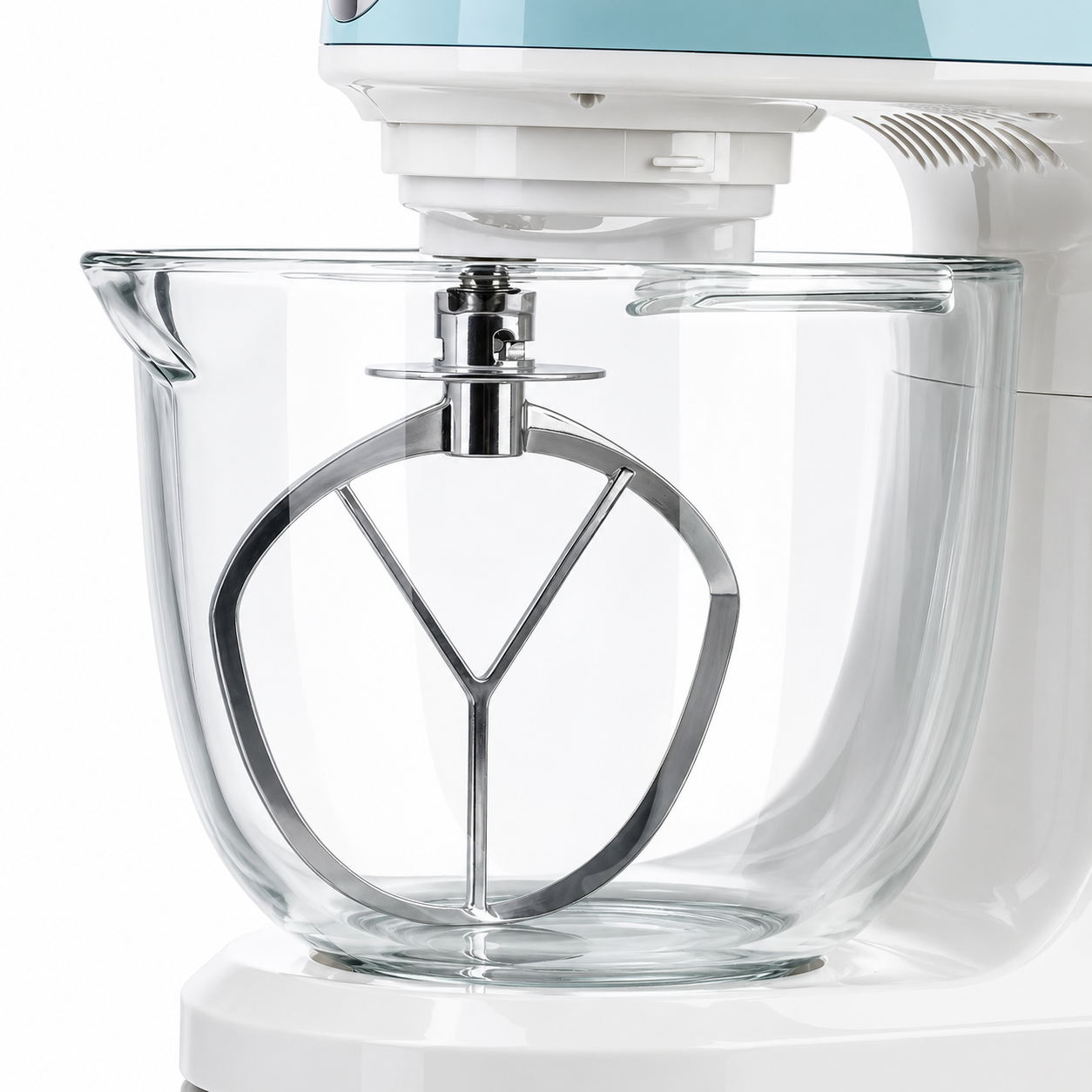 Mixer cu bol din sticla HAEGER GLASS CAKE 700, Bol 5L, Putere 700W, Miscare planetara pentru rezultate uniforme, Cap rabatabil si baza antiderapanta, Alb [5]