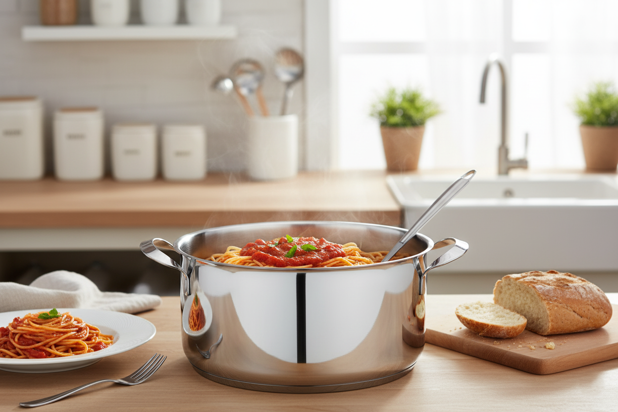 Oala HAEGER INOX POT 28H, Diametru 28 cm, Inaltime 13,5 cm, Corp din inox lustruit, Capac din sticla, Toate tipurile de plita, Inox [1]