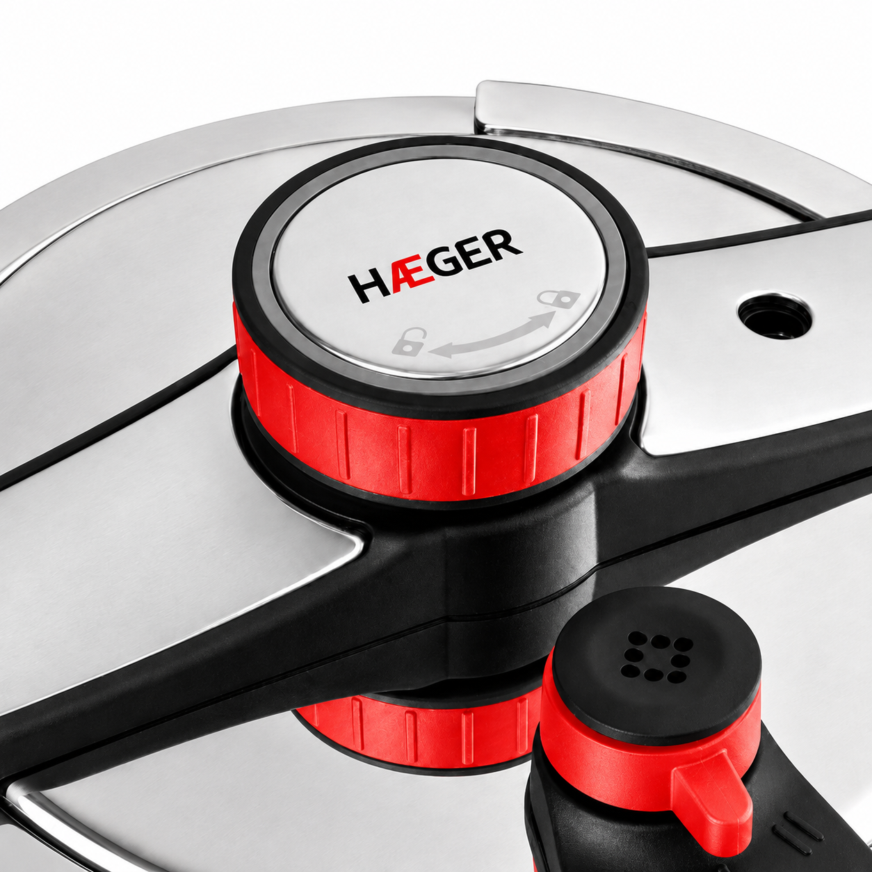 Oala sub presiune 2in1 HAEGER EASY COOKER 2 IN 1, 24 cm, Capacitate 8L, Corp din inox, 3 sisteme de siguranta, Compatibila cu toate tipurile de plite, otel inoxidabil, Argintiu [2]