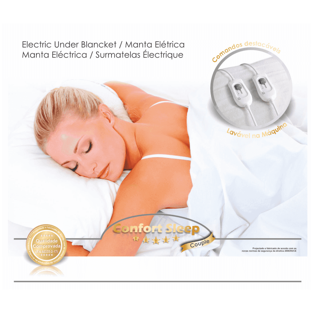 Patura electrica HAEGER COMFORT SLEEP, Pentru 2 persoane, 3 trepte de temperatura, Protectie la supraincalzire, Telecomanda, Lavabila [2]