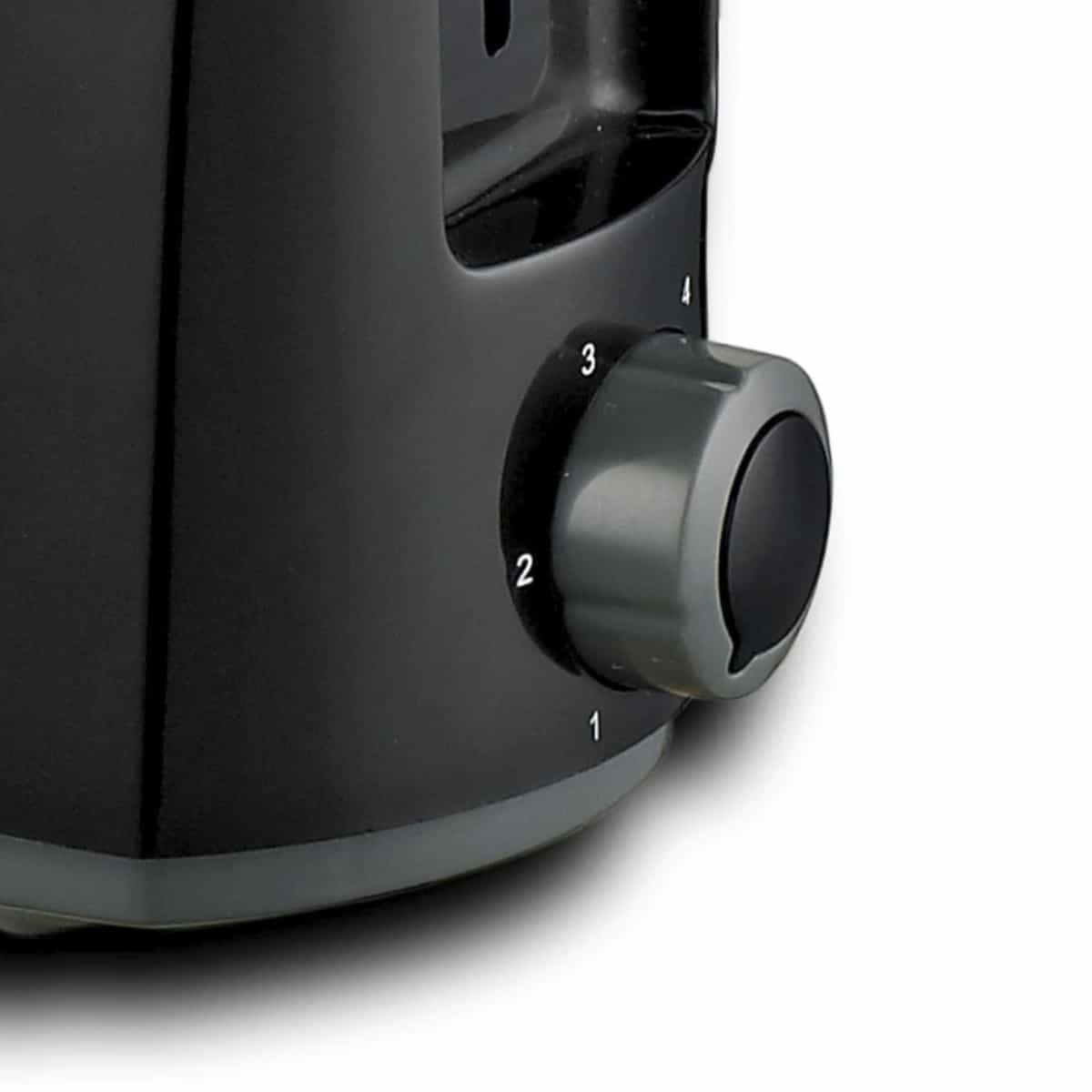 Prajitor de paine HAEGER DARK SUN multifunctional, Putere 1000 W, 2 felii, Fanta extra-lunga, 6 nivele de rumenire, Reincalzire, Decongelare, Negru [1]