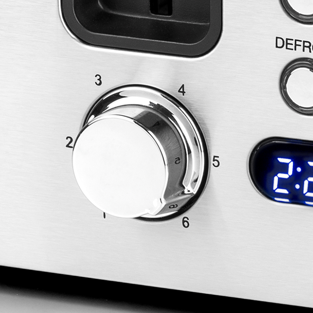 Prajitor de paine HAEGER OPTIMUS TOAST, Putere 1700 W, 4 fante, 2 afisaje LCD, Nivele de rumenire reglabile, Carcasa din inox, Inox [3]