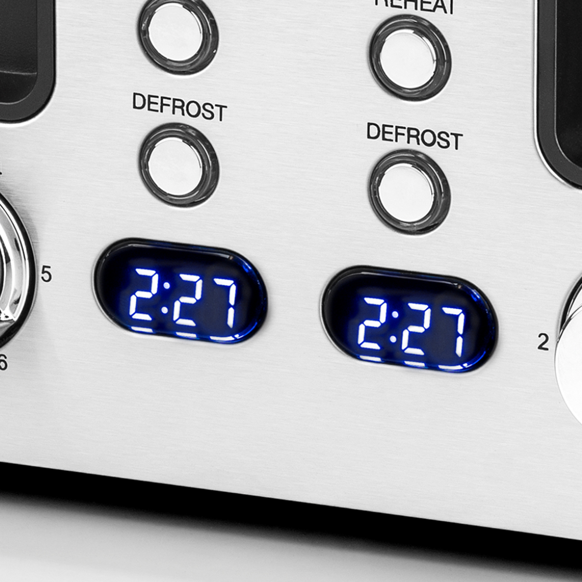 Prajitor de paine HAEGER OPTIMUS TOAST, Putere 1700 W, 4 fante, 2 afisaje LCD, Nivele de rumenire reglabile, Carcasa din inox, Inox [2]