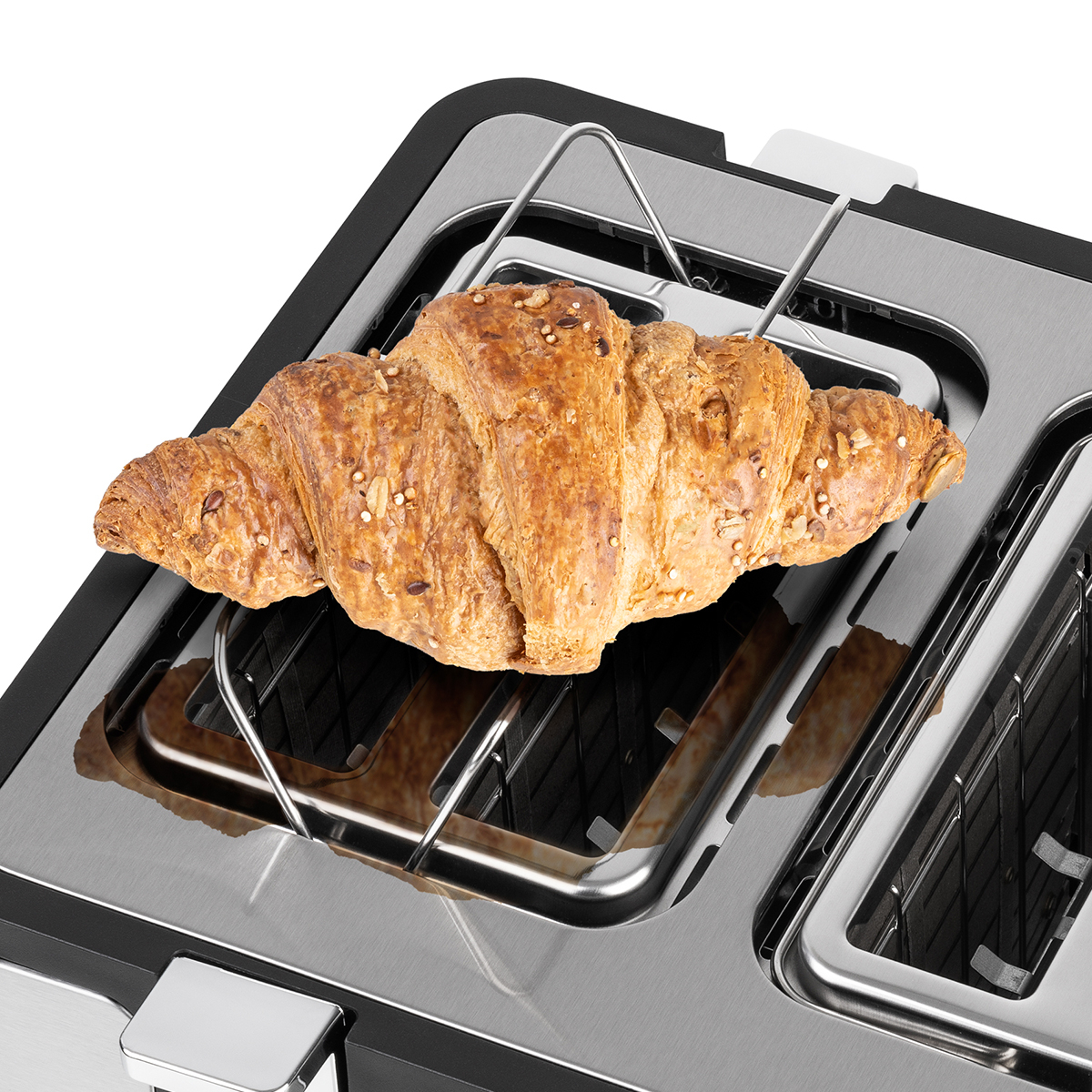 Prajitor de paine HAEGER OPTIMUS TOAST, Putere 1700 W, 4 fante, 2 afisaje LCD, Nivele de rumenire reglabile, Carcasa din inox, Inox [4]