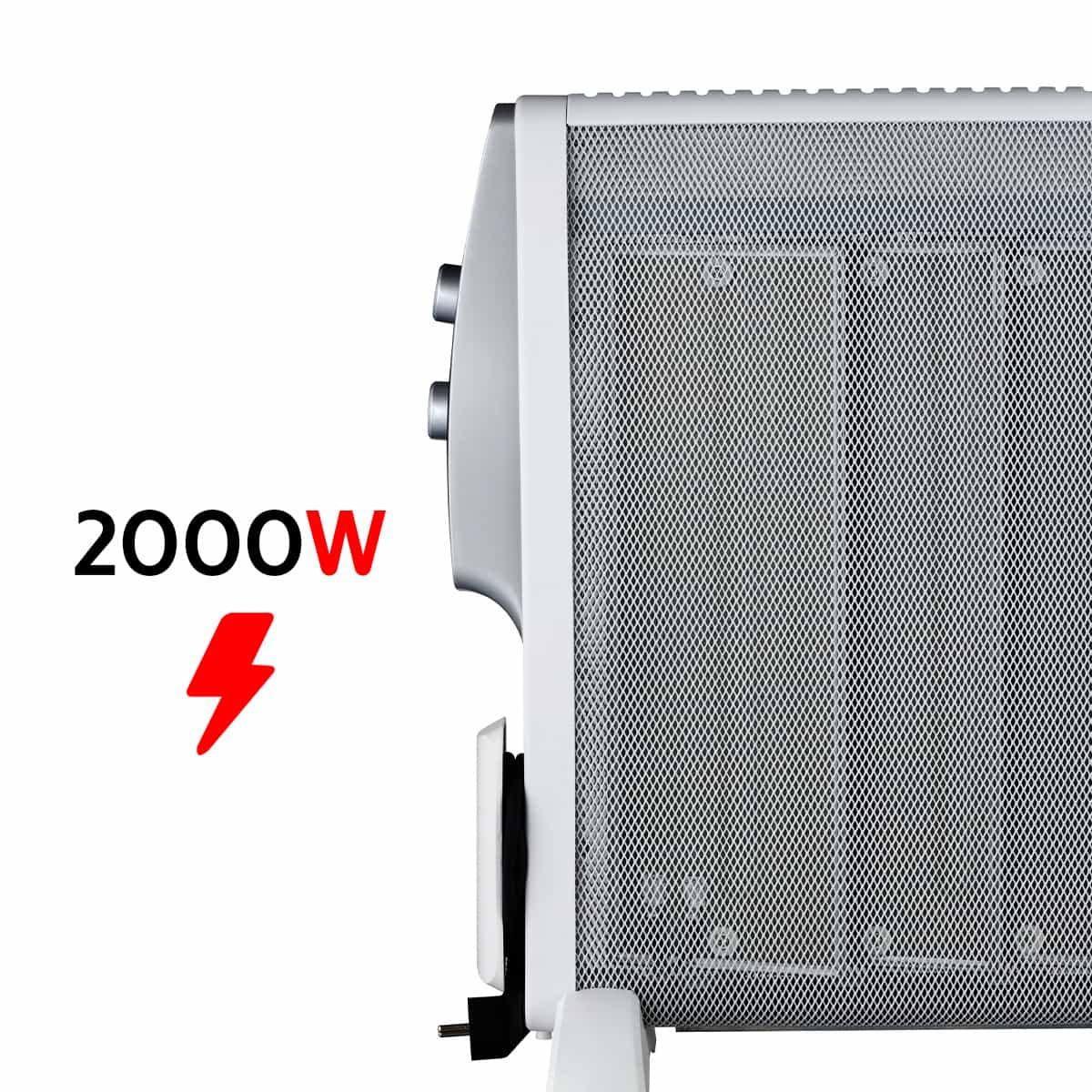 Radiator electric HAEGER TOP MICA, Putere 2000 W, 2 trepte de putere 1000/2000 W, Termostat reglabil, Protectie la supraincalzire, Alb [4]