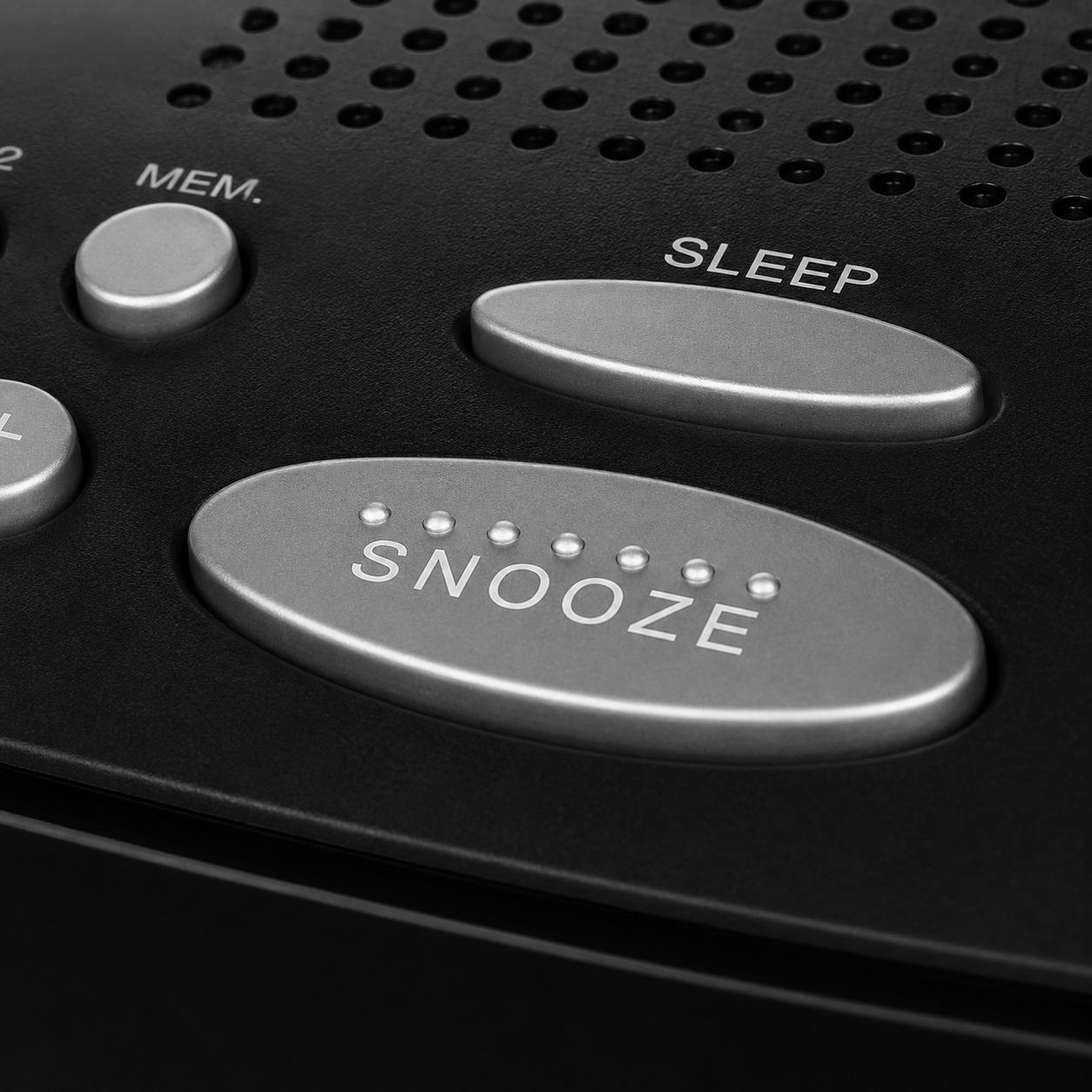 Radio cu ceas si alarma HAEGER SNOOZER, 20 posturi memorate (10 FM/10 AM), Afisaj LED, Alarma dubla cu functie Snooze, Functie Sleep temporizator, Negru [3]