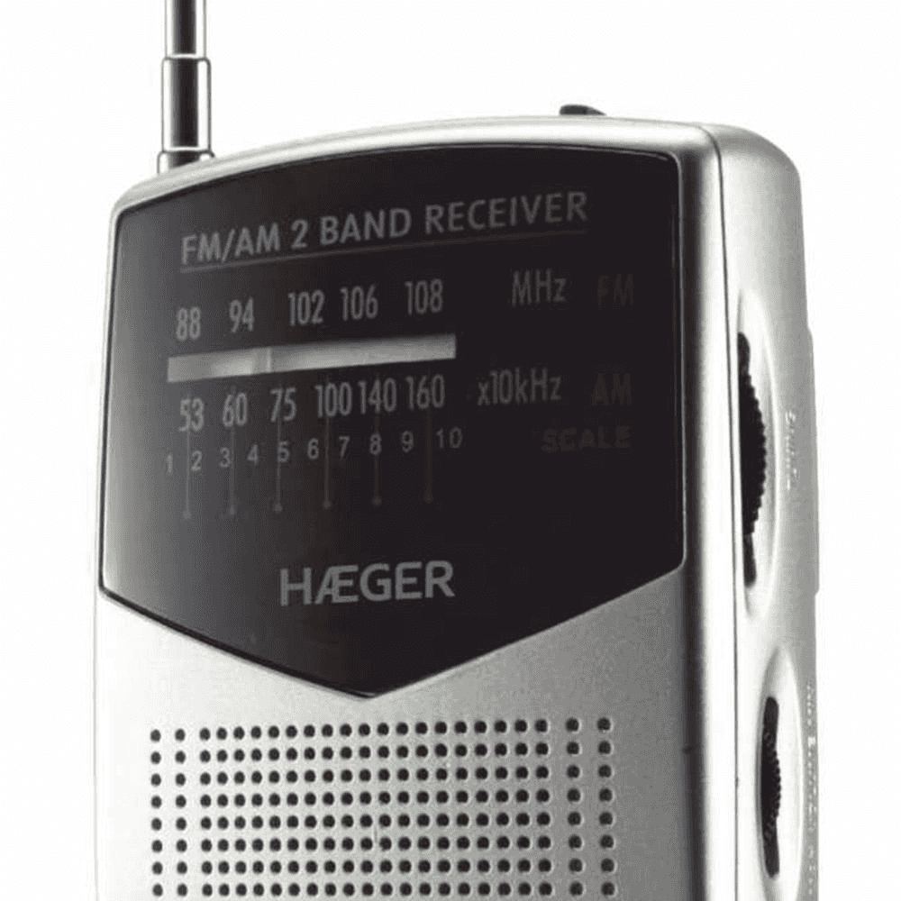 Radio portabil HAEGER POCKET, Receptie AM/FM, Acord analogic, Antena telescopica 29 cm, Indicator LED de functionare [1]