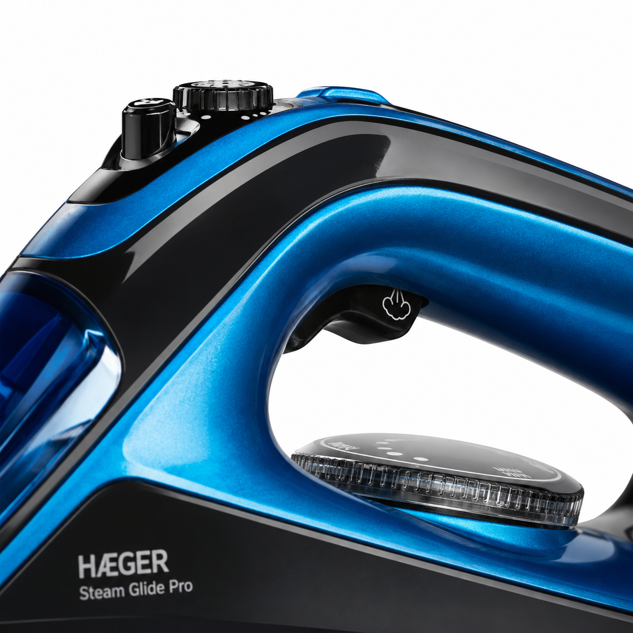 Statie de calcat cu generator de aburi HAEGER DEEP BLUE, Presiune abur 3.5 bar, 2200W, Talpa ceramica pentru alunecare perfecta, Sistem anti-calcar, Functie auto-curatare, Albastru [4]