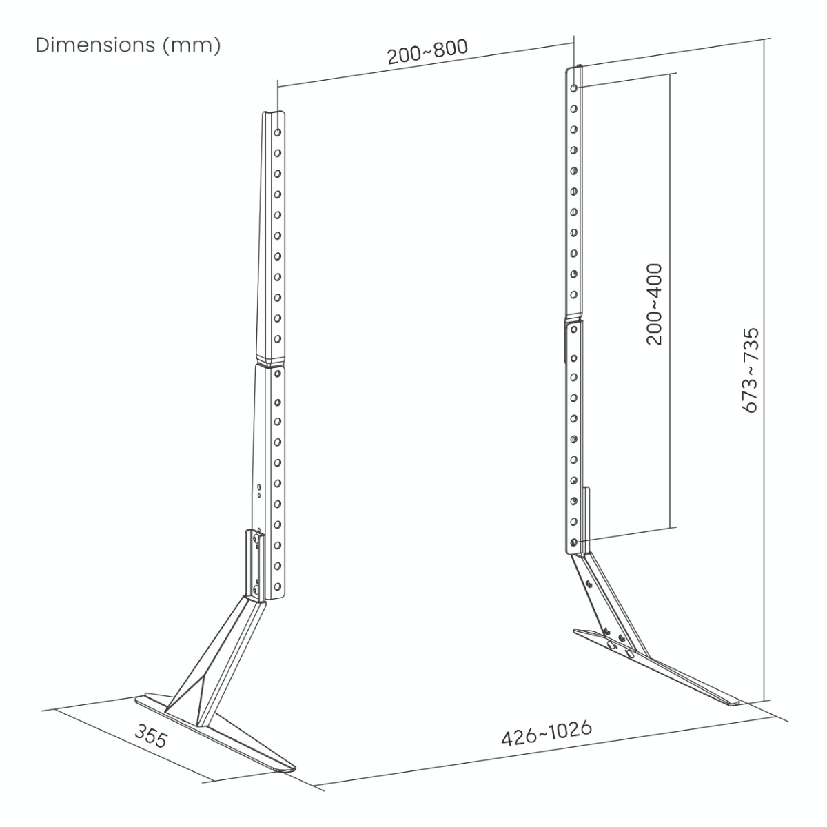 Suport TV HAEGER de masa, Montare pe birou sau comoda, Compatibilitate universala VESA [4]