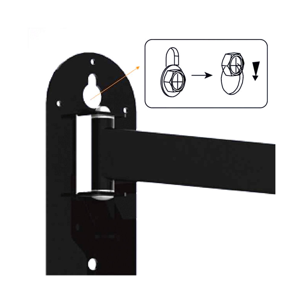 Suport TV HAEGER LARGE TRIPLE TILT & SWIVEL, Compatibil cu diagonale 23-50 inch, Brat triplu, Inclinare si rotire, Standard VESA universal [2]
