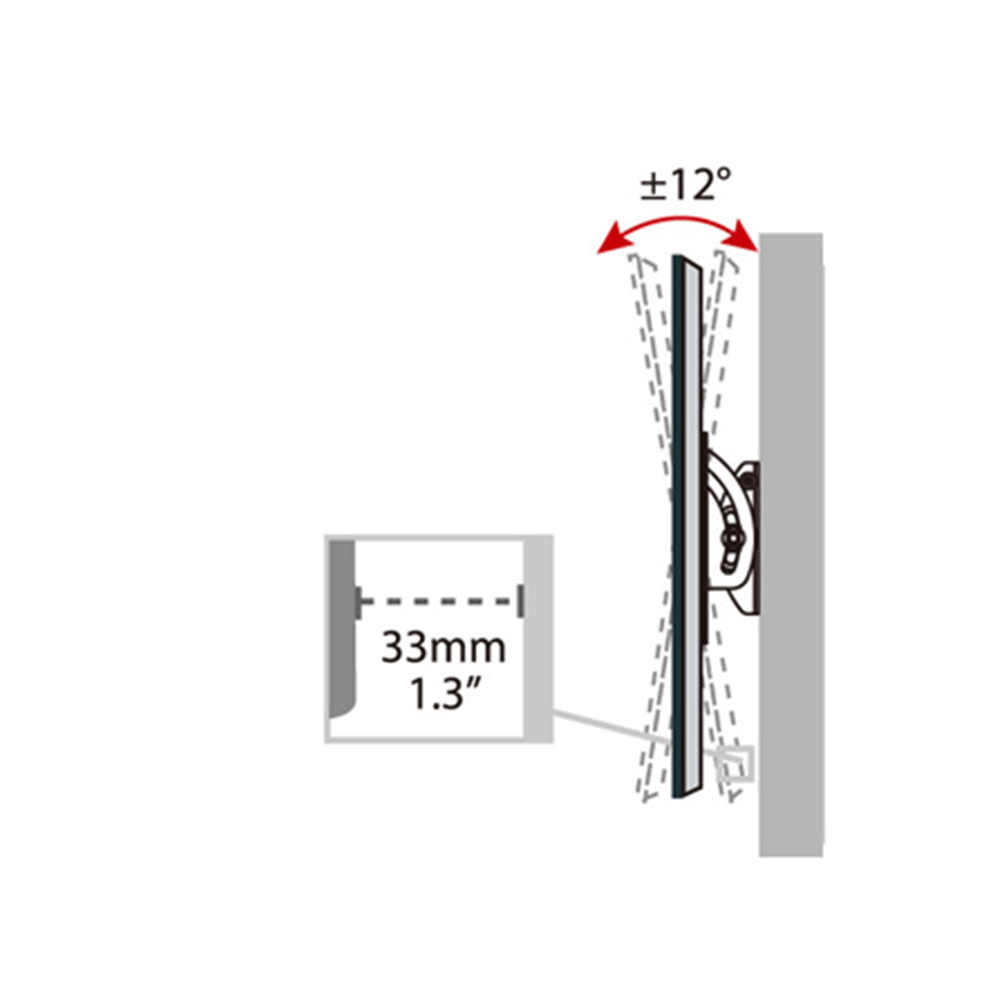 Suport TV HAEGER TILT, Compatibil cu diagonale 22-55 inch, Inclinare reglabila, Standard VESA universal, Montaj simplu [2]