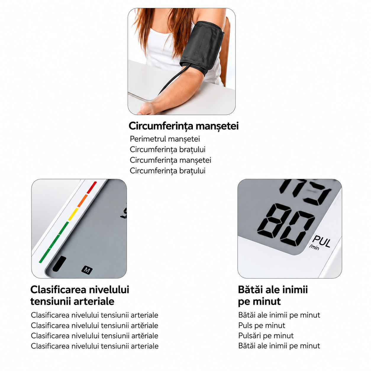 Tensiometru de brat HAEGER DIGI HEART, 60 de memorii, Detectare aritmie cardiaca, Masurare oscilometrica precisa, Indicator OMS nivel tensiune, Alb [1]