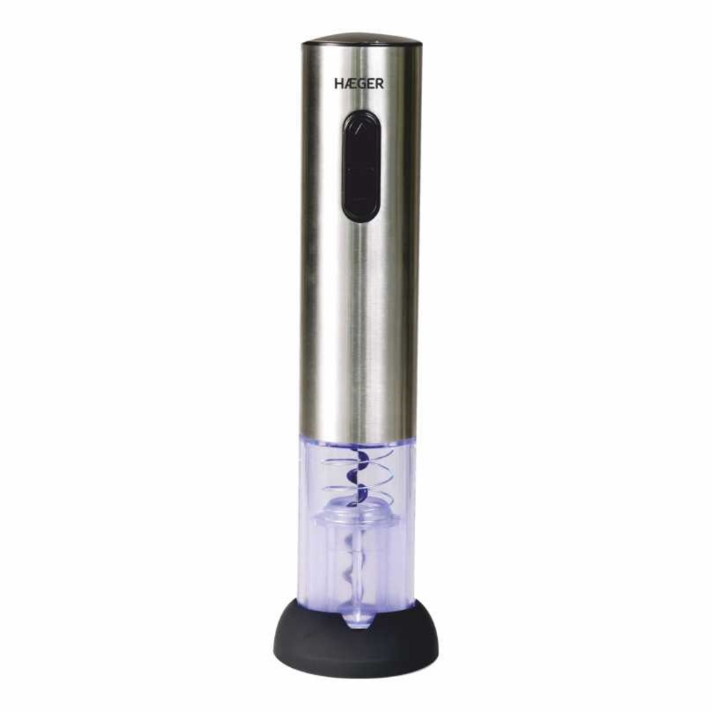 Tirbuson electric HAEGER LUCCA reincarcabil, Corp din inox, Iluminare la incarcare si la extragerea dopului, Cutie de lux inclusa [2]