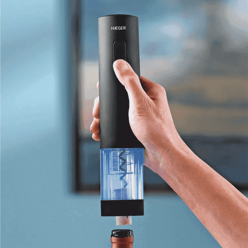 Tirbuson electric HAEGER ROVIGO, Alimentare cu baterii AA neincluse, Finisaj cauciucat, Cutie de lux inclusa [2]