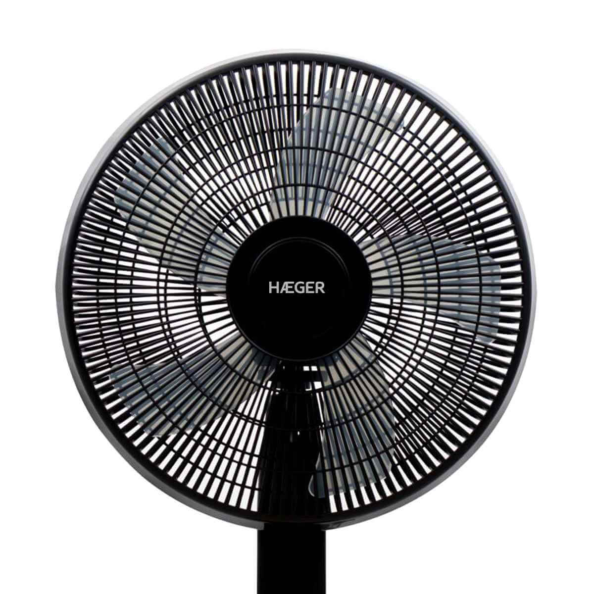 Ventilator cu picior HAEGER SMOOTH WIND, Diametru 40 cm, Putere 45 W, 3 viteze, Motor 100% cupru, Baza rotunda, Negru [1]