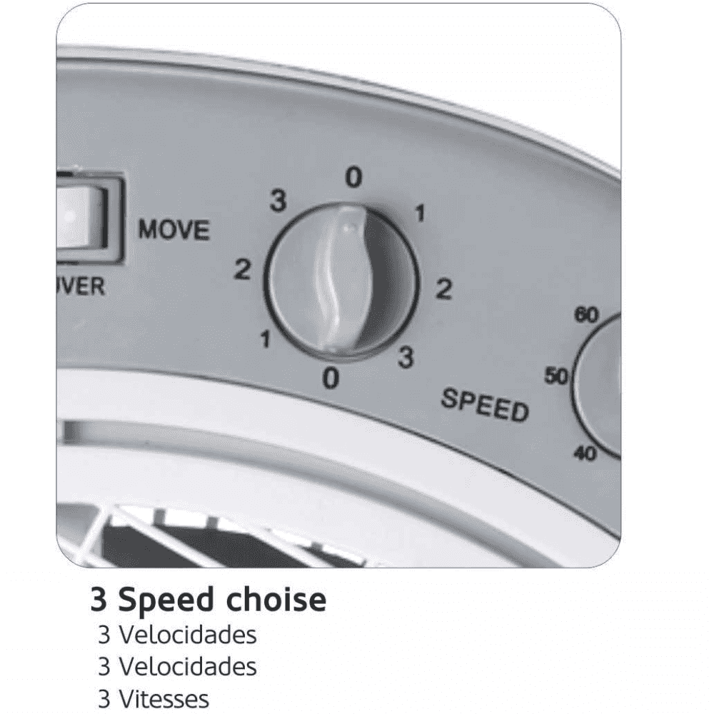 Ventilator de podea HAEGER HOME WIND, Diametru 30 cm, Putere 40 W, 3 viteze, Timer 60 minute, Flux de aer multidirectional [2]