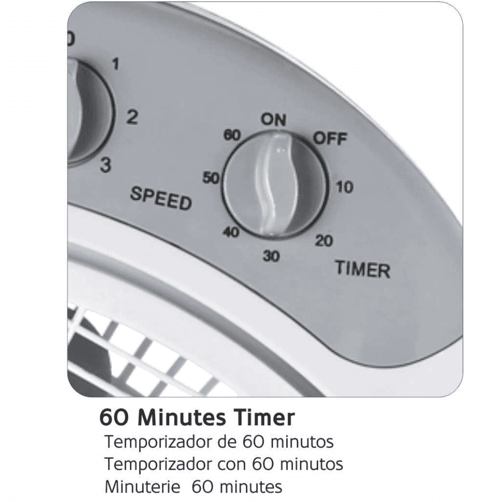 Ventilator de podea HAEGER HOME WIND, Diametru 30 cm, Putere 40 W, 3 viteze, Timer 60 minute, Flux de aer multidirectional [3]