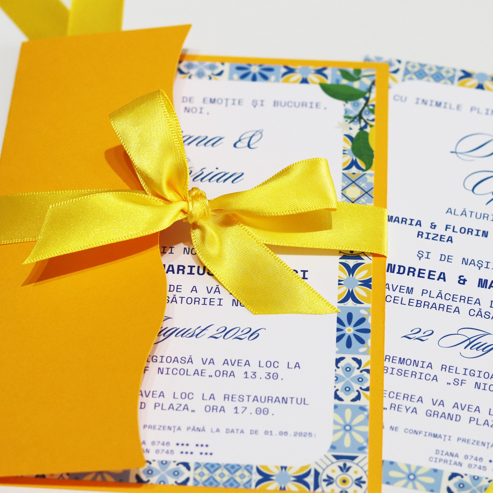 Invitație nuntă „Mediterranean Blue” [2]