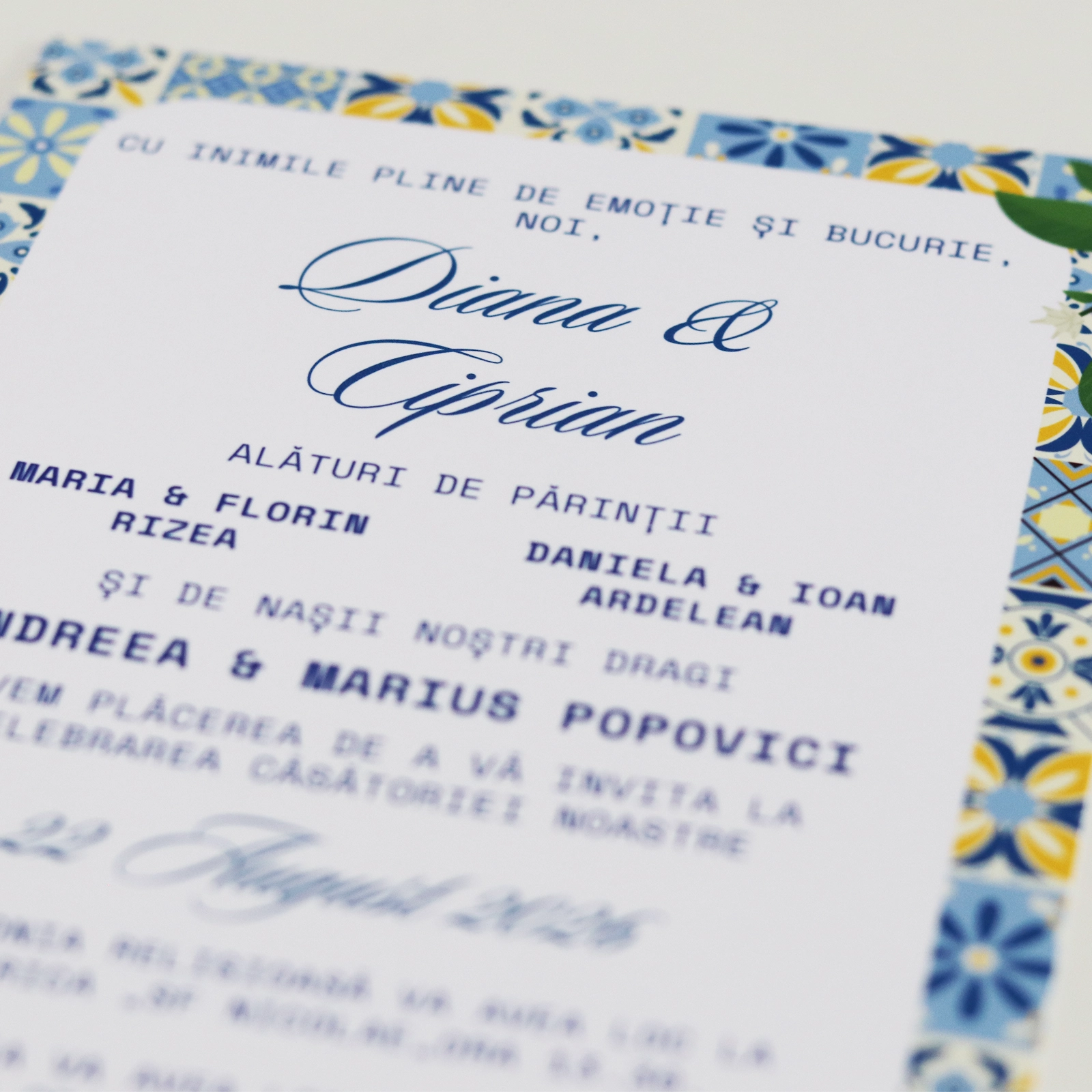 Invitație nuntă „Mediterranean Blue” [5]