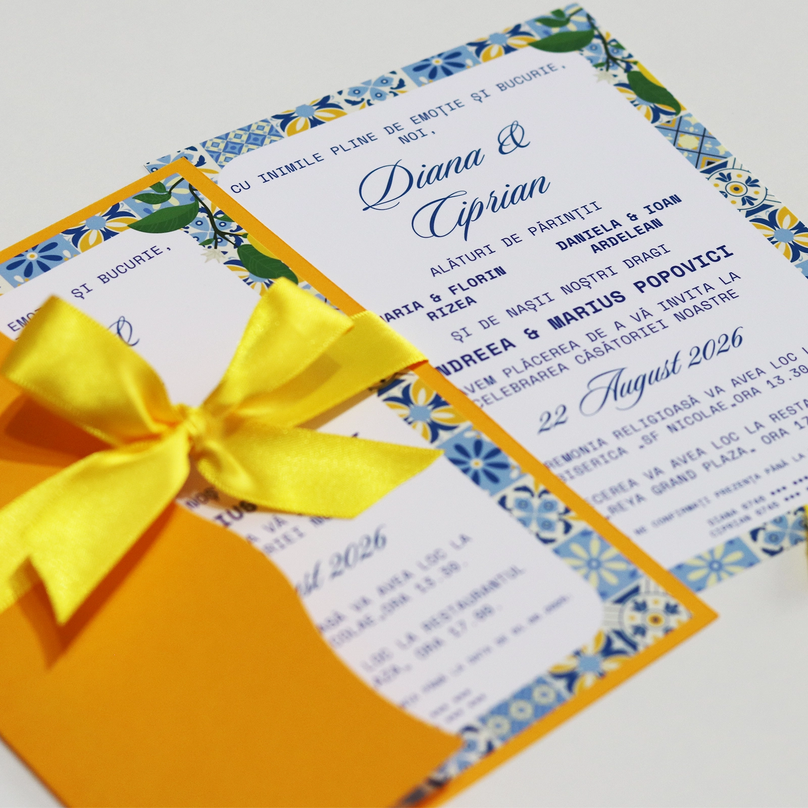 Invitație nuntă „Mediterranean Blue” [3]