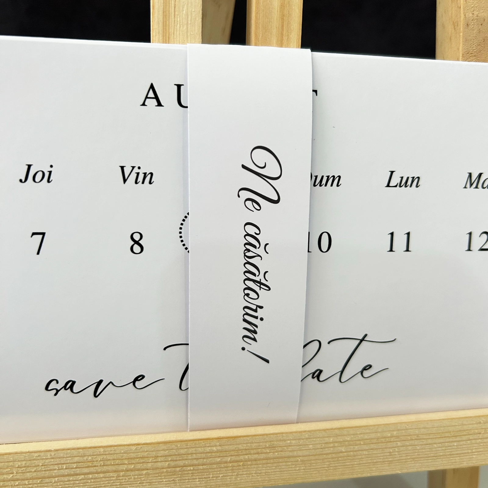Invitație nuntă pliabilă cu calendar [2]