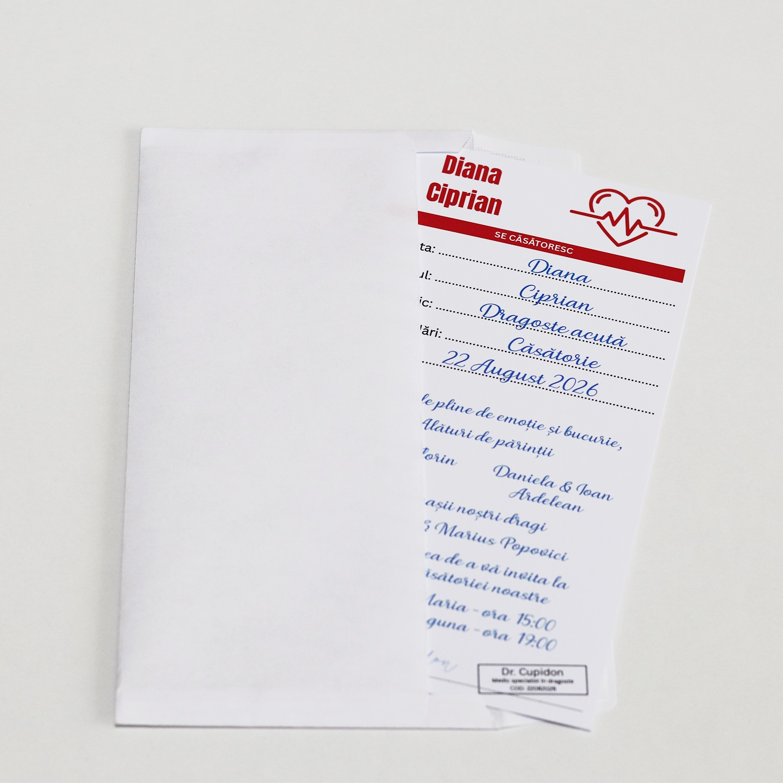 Invitație nuntă prescripție medicală/rețetă [3]