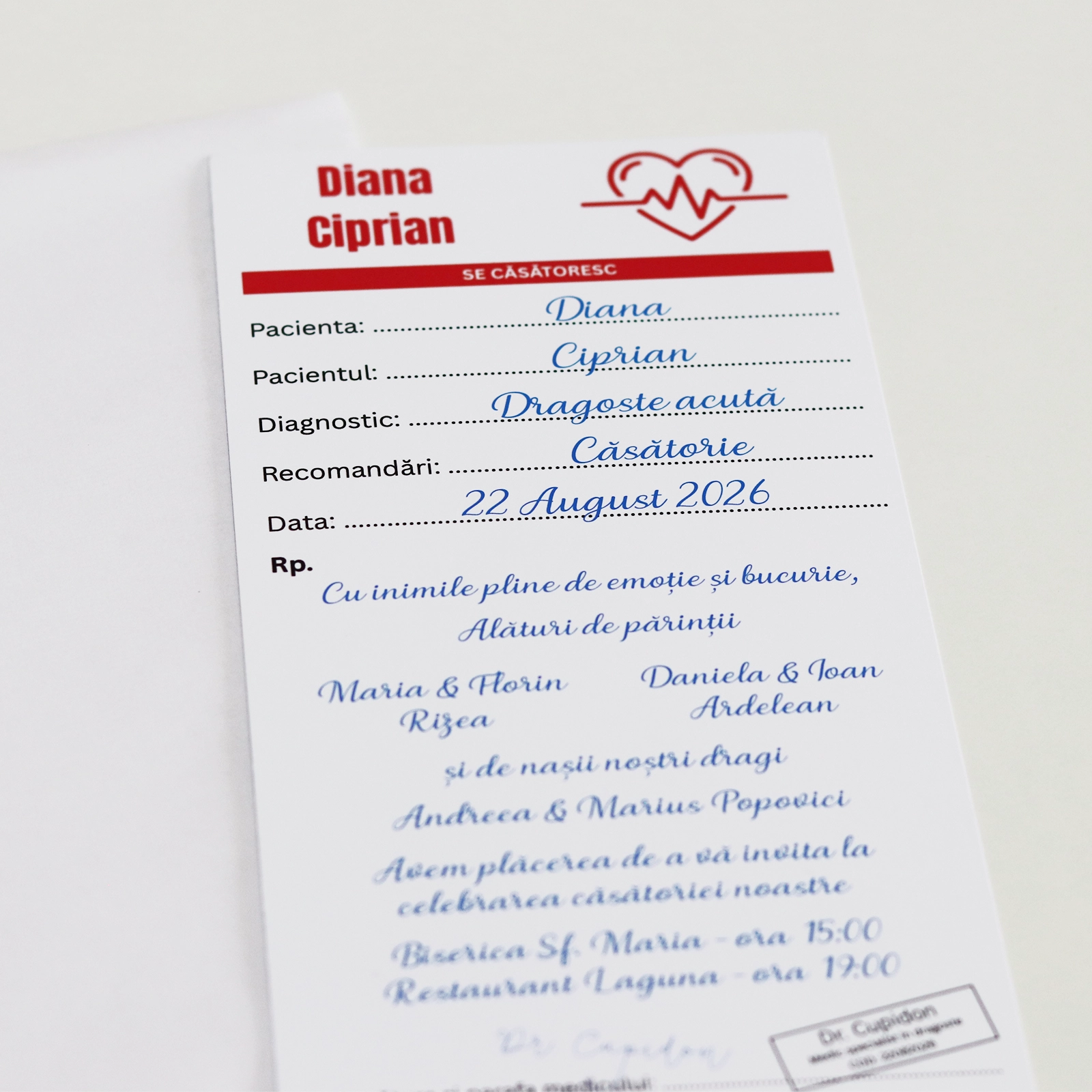 Invitație nuntă prescripție medicală/rețetă [2]