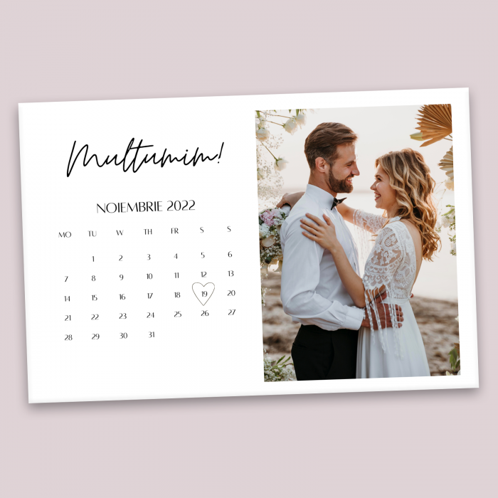 Mărturie nuntă magnetică - Calendar personalizat cu poză [1]