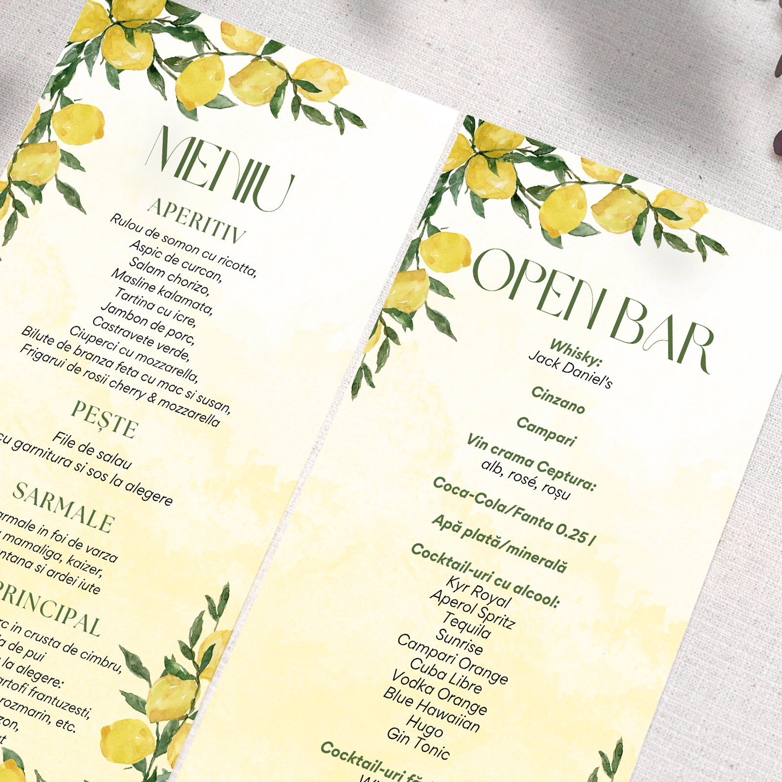 Meniu individual nuntă, lămâi [2]
