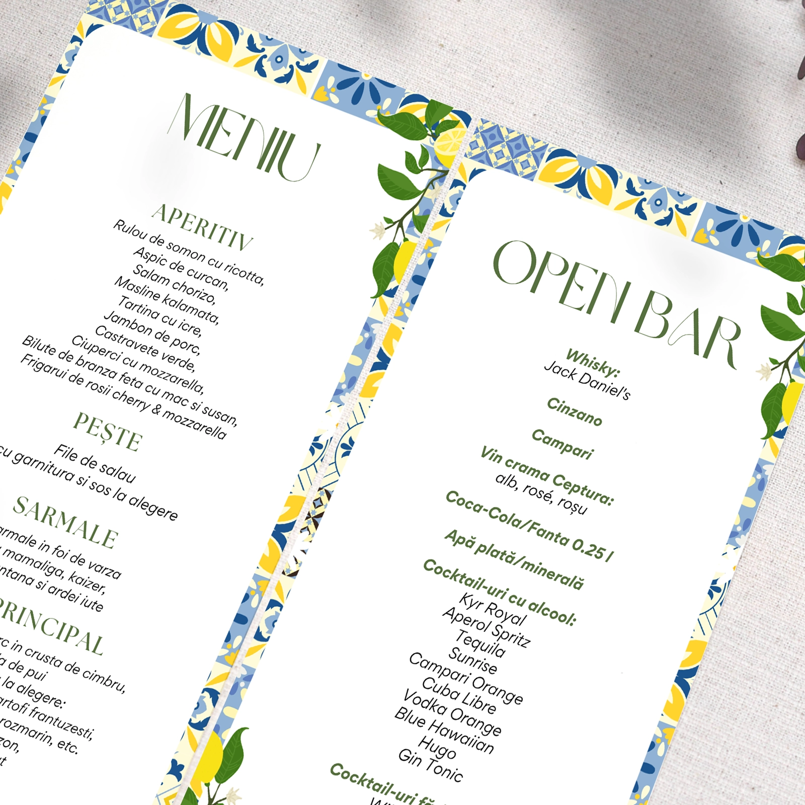 Meniu individual nuntă „Mediterranean Blue” [2]