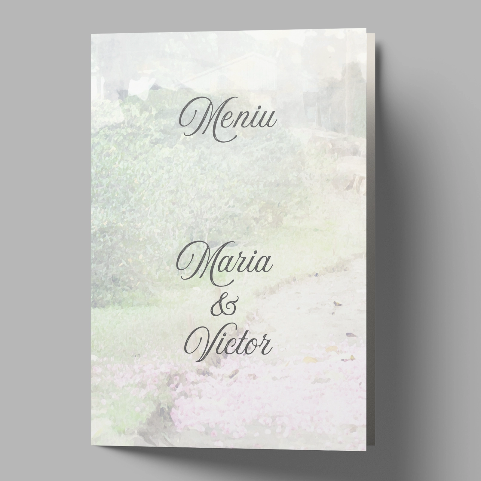 Meniu nuntă fundal floral [3]