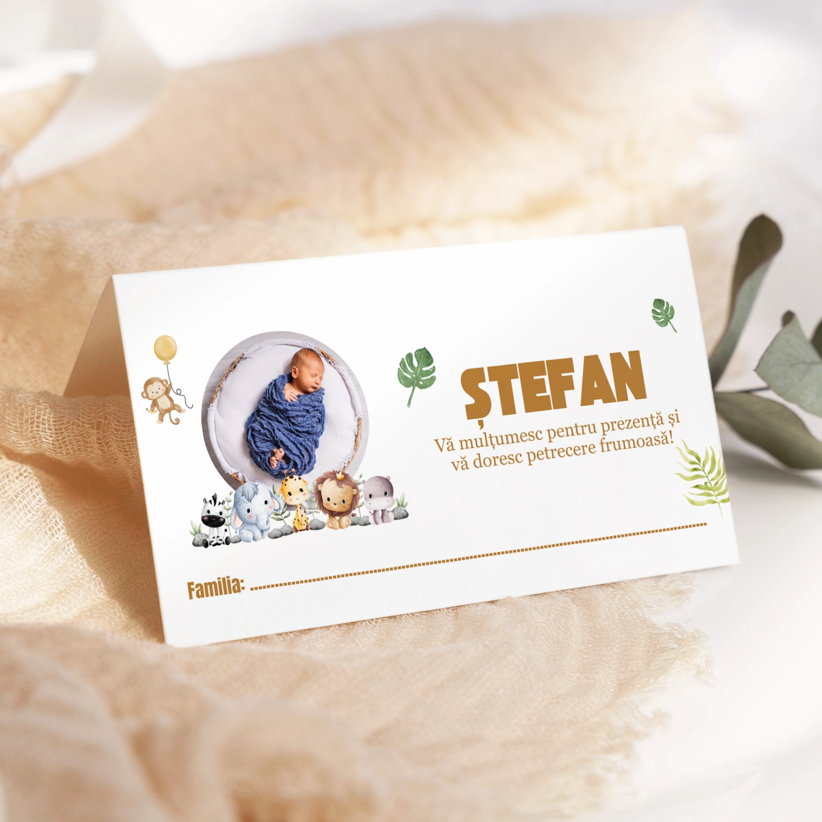 Plic bani botez cu desene și poză [2]